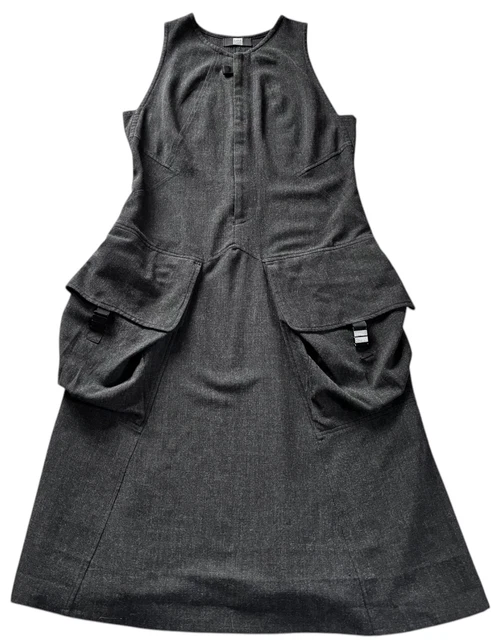 Robe Longue Asymétrique Grise Marithé Et François Girbaud Taille 36 - Occasion