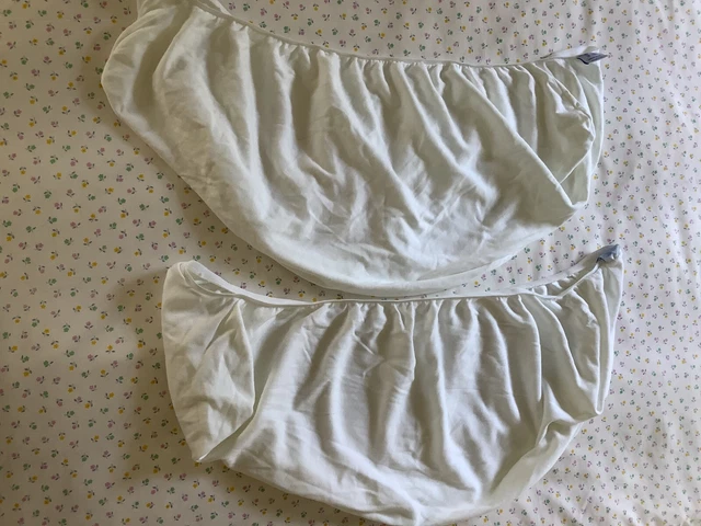 Sábana de cuna DK blanco algodón dos guantes