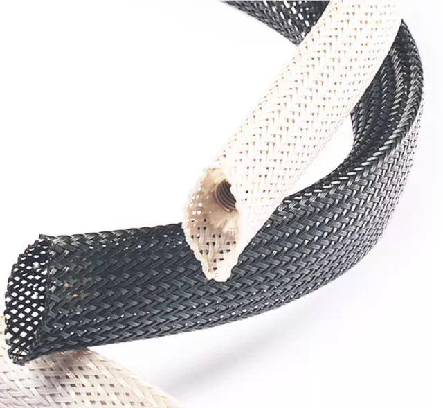 Braided Cable Sleeving Expandable Sleeve Wire Sheathing Harness Marine Auto