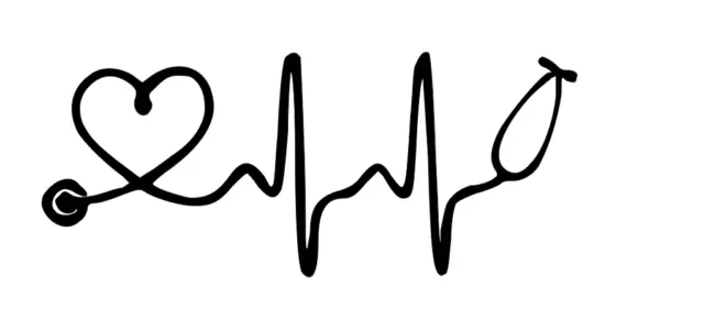 Nurse Heartbeat Vinyl Window Decal Sticker