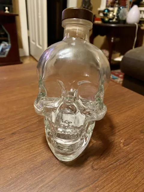 Crystal Head Vodka Skull Bottle (Empty) w/Original Stopper Halloween Vase +more Crystal Head Vodka Skull Bottle (Empty) w/Original Stopper Halloween Vase +more