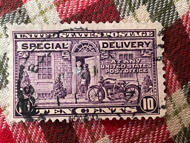 RARE 10 CENT US Postage Special Delivery Stamp Circulated Purple