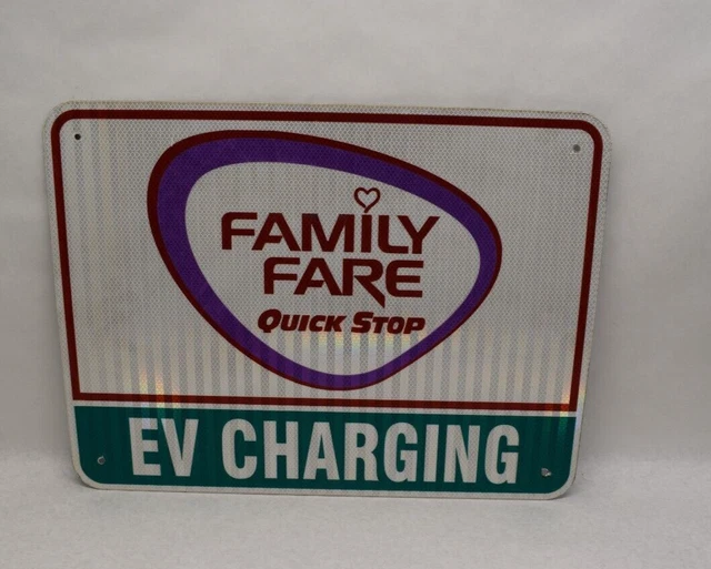 FAMILY FARE QUICK Stop Ev Charging Retired/Interstate Metal Sign 24X18