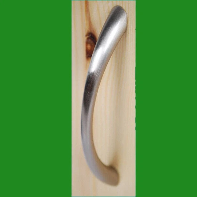 10x 96mm Satin Nickel Finish, Tapered Bow Pull, Cabinet, Cupboard Drawer Handles