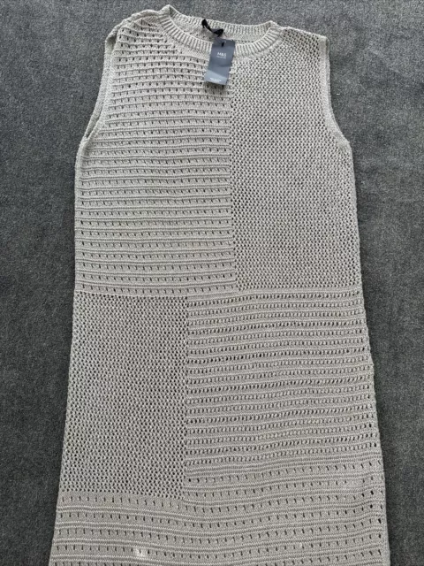 Marks and Spencer Crochet Dress Taupe Size L