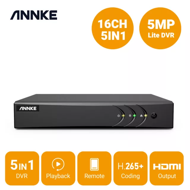 ANNKE 31CH 16CH 8CH 5MP Lite H.265+ DVR Video Recorder For CCTV Camera System