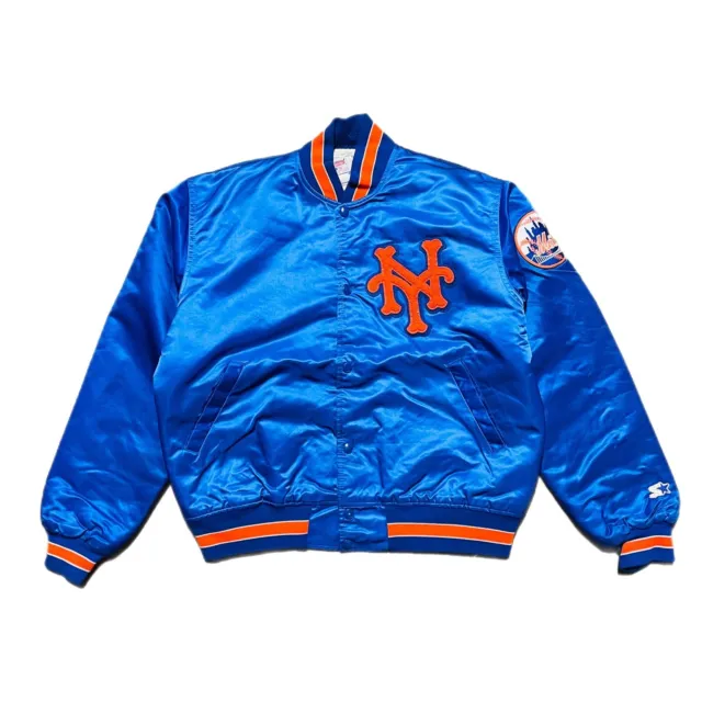 Vintage Starter NY Mets Satin Bomber Jacket Sz L