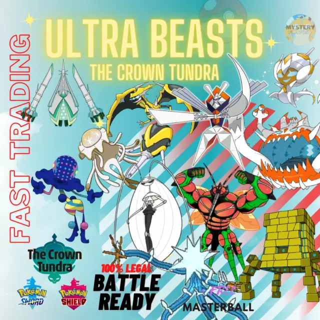 All 11 Shiny 6IV Ultra Beasts Crown Tundra Pokemon with Master