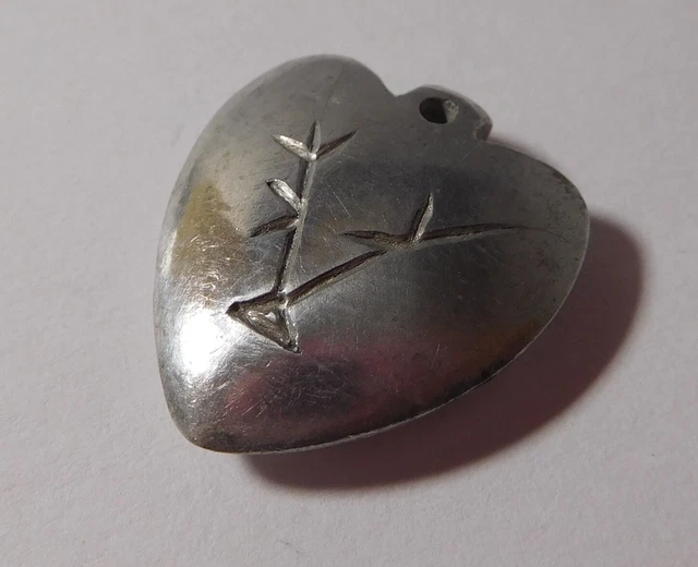 Pendentif Ancien En Argent Massif 925 - Insigne Patriotique Canon De 75 - France