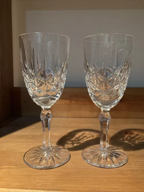 pair Edinburgh crystal glasses small wine glasses