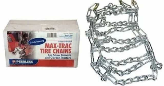 Peerless Max-Trac 1060856 Snow Blower Tire Chains 4.10x3.50x6  12.25x3.50