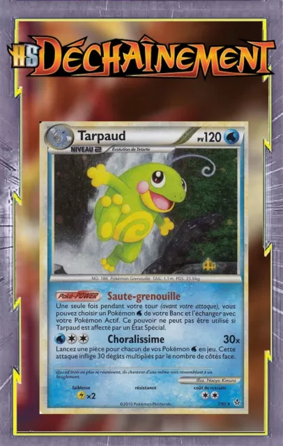 Tarpaud Holo - HS02:Déchainement - 7/95 - Carte Pokemon Française