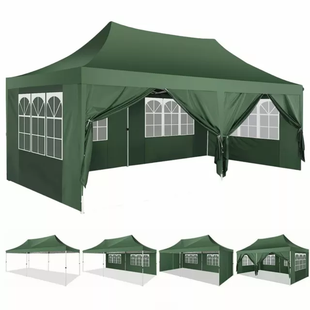 Pavillon 3x6/3x3 Wasserdicht Partyzelt Gartenzelt Faltpavilon Faltbar Popup Zelt