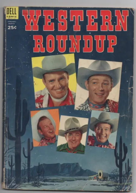 Dell  Western Roundup #5  1954  Complete Lower Grade  Roy Rogers  Gene Autry
