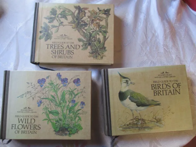 Readers Digest Field Guides to Wild Flowers, Trees And Shrubs & Birds Of Britain