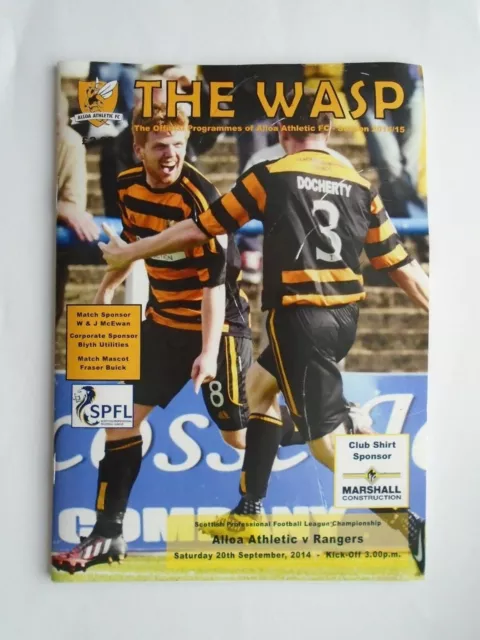 Alloa Athletic v Rangers 2014/15 Championship September