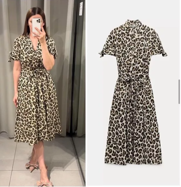 Leopard print shirt dress zara shop