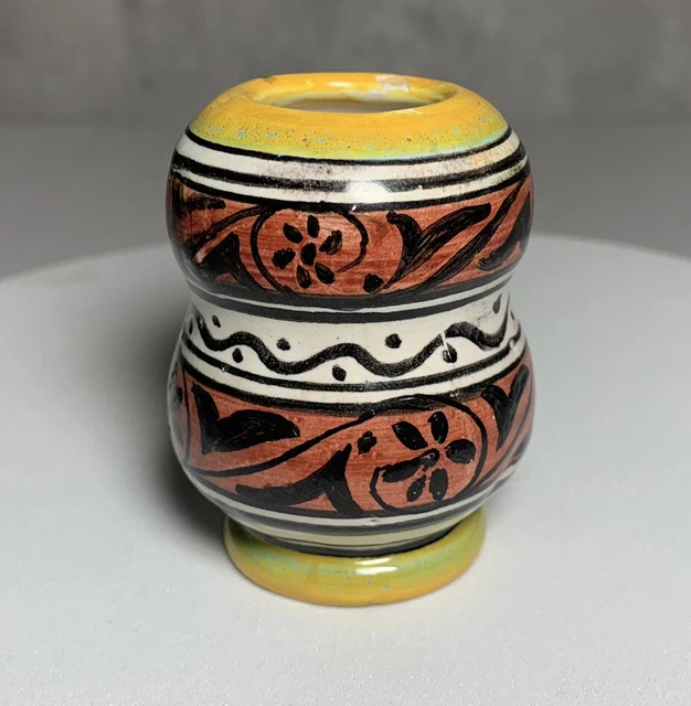 Vintage Made in Italy Deruta Majolica Miniature Hand Painted Bud Vase 2"
