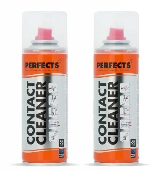 2 pcs Contact Cleaner Perfects 200 ml Spray Disossidante Oleoso Pulisci Contatti