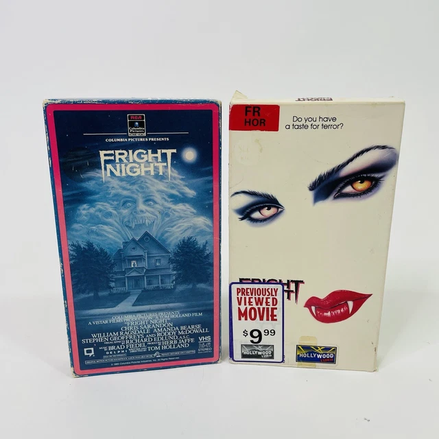 FRIGHT NIGHT VHS Lot of 2 Horror Cult Classic Side Loaded 80s 1988 1986