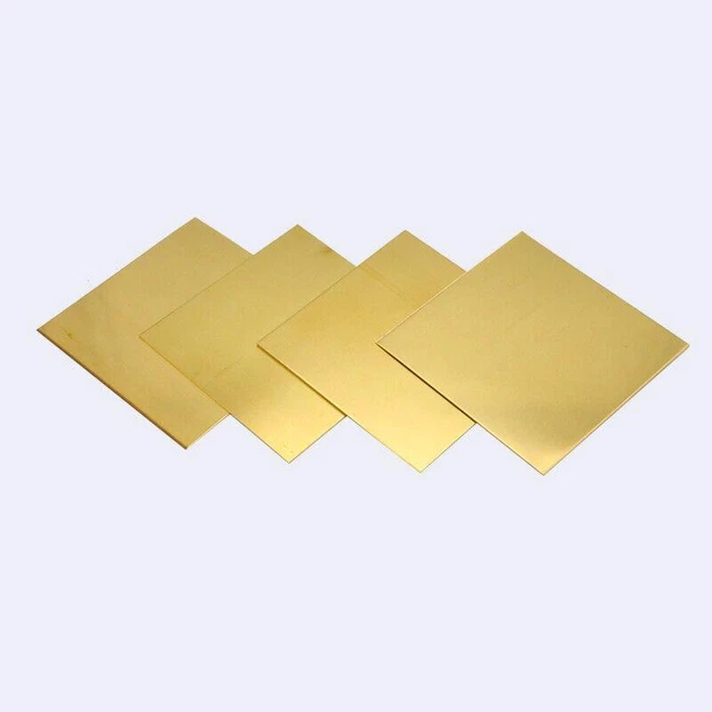 Molte strisce di lamiera ottone – scegli uno spessore da 0,8 mm a 4 mm –
