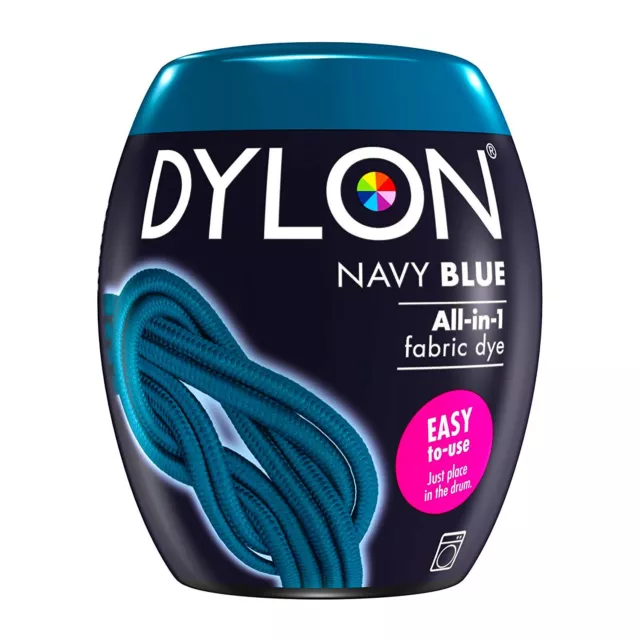 DYLON Textilfarbe Marine Blau Farbe & Fixierer für 600g Stoff fabric dye navy