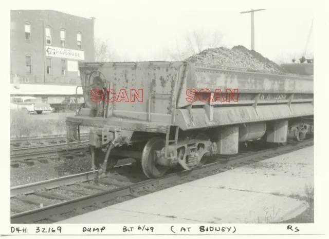 1Dd569 Rp 1960 Delaware Hudson Railroad Dump Car #32169 At Sidney Ny