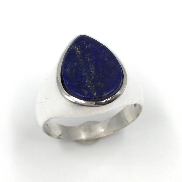 Bague En Malachite Naturelle Et Argent Massif - Taille 55 - 24x19 Mm - Neuf Avec étiquettes