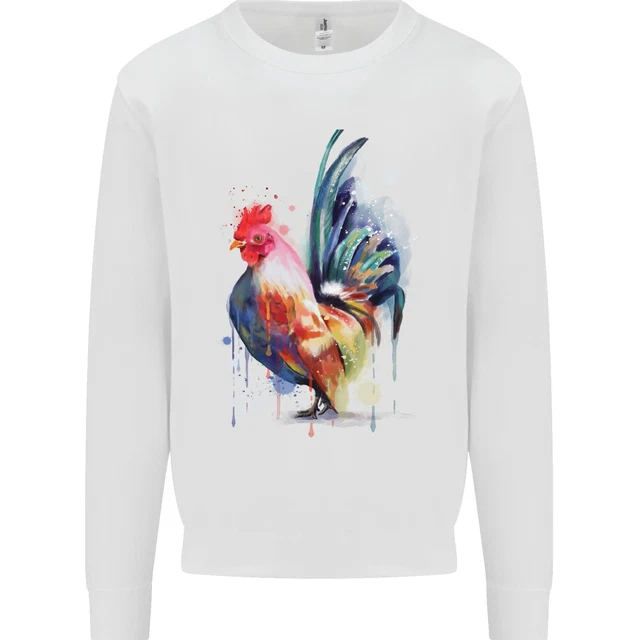 A Chicken Watercolour Kids Sweatshirt Jumper