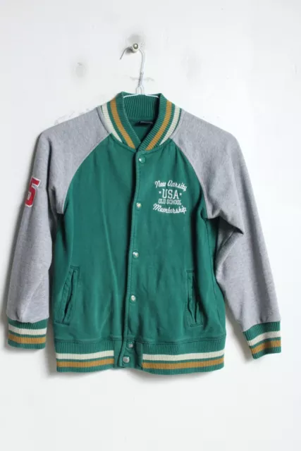 Arizona Kids Varsity Jersey jacket - Green - Age 8 9 Years (d40)