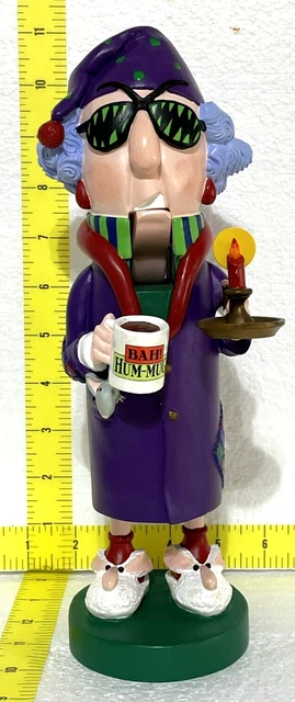 Maxine 1998 Nutcracker Hallmark J. Wagner Purple Coat Bunny Slippers Bah Hum Bug