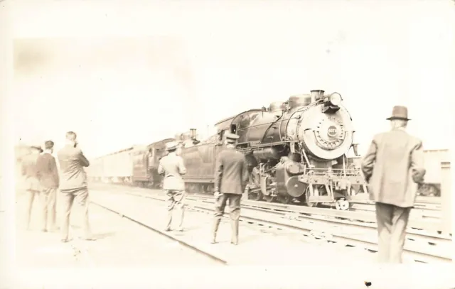 1940s RPPC Photo Post Card Steam Engine RailRoad Train RR PRR-4078