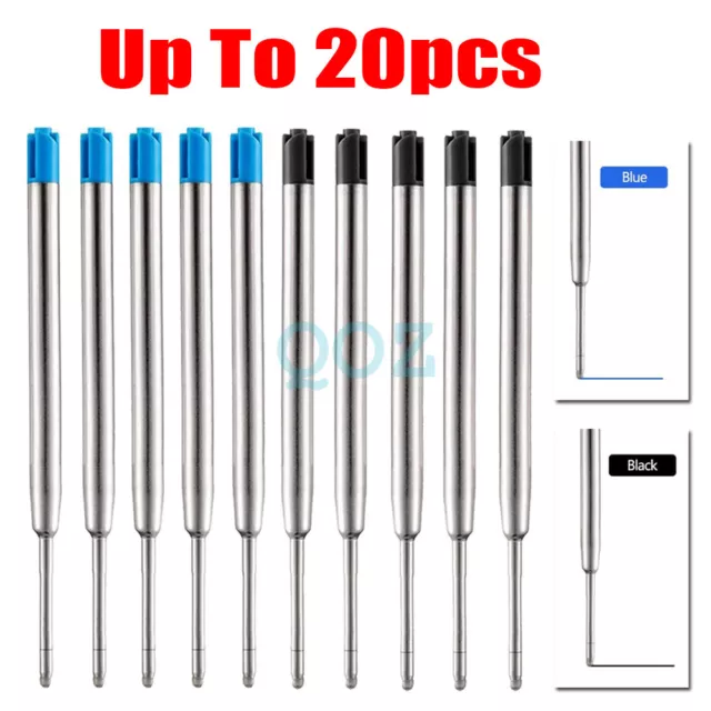 20x Black / Blue Ink Refills 0.5mm Compatible With Parker Pens Ball Point Refill