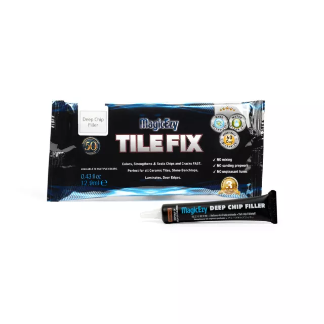 Tile Fix Deep Chip Filler - Fill Cracks & Holes over 6mm on Tiles - MagicEzy