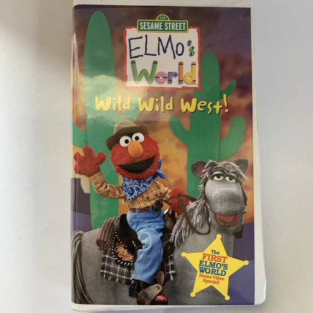 Elmo's World Wild Wild West 2001 Vhs ELMO'S WORLD - Wild Wild West VHS 2001 Clamshell Sesame Street Rare