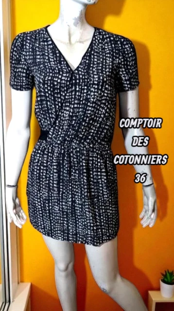 Robe Courte Manches Courtes Comptoir Des Cotonniers - Taille M/38 - Occasion Très Bon état