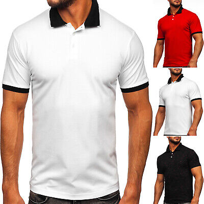 POLO T-shirt A Maniche Corte Polo Tee Camicia Classic Sport Casual da Uomo BOLF Basic 