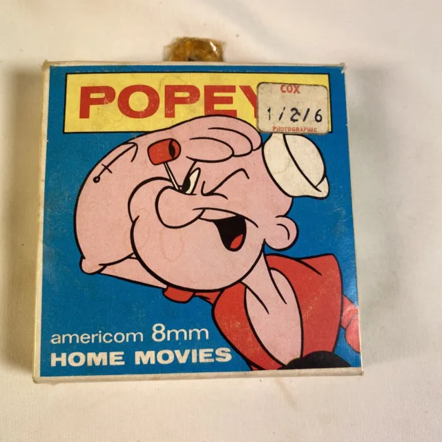 Super 8 8Mm  Popeye Caveman Capers Home Movie Vintage Cine Film