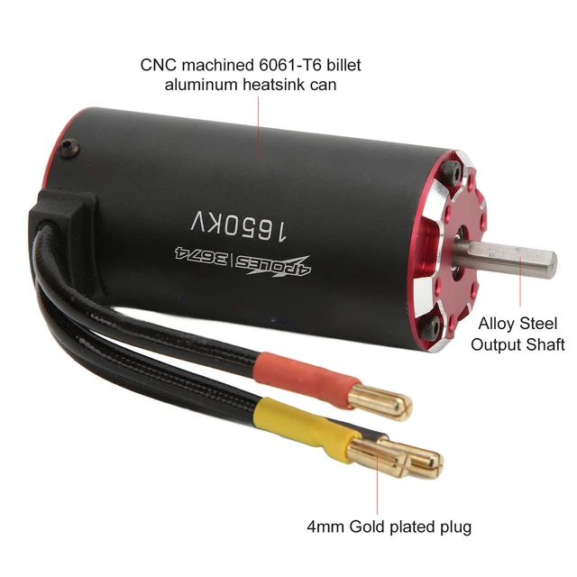 Toy 3674 1650KV 4 Pole Supersonic Brushless Sensor Motor For 1/8 1