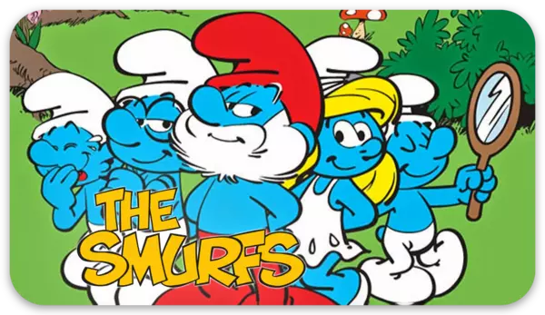 The Smurfs likeness sticker - Smurfette, Papa Smurf, Brainy, Vanity, Jokey