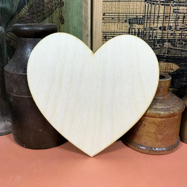 Wooden Hearts Birch Plywood Blank Shapes Crafts Decoupage Embellishment  Decor