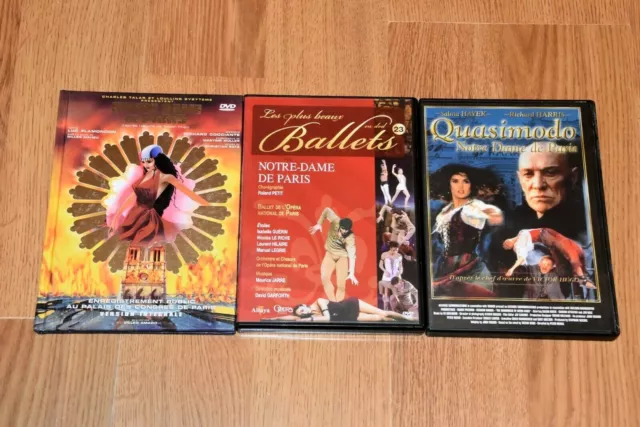 Lot 3 Dvd Notre Dame De Paris La Comedie Musicale Le Ballet Et Le Films + Kdo
