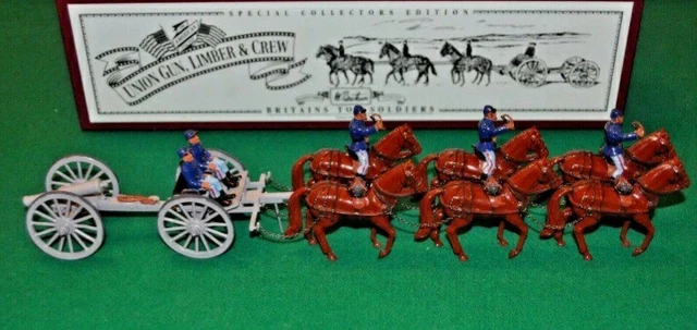 BRITAINS 8869 ACW union artillery gun and limber Gettysburg 1995 1:32 £ ...