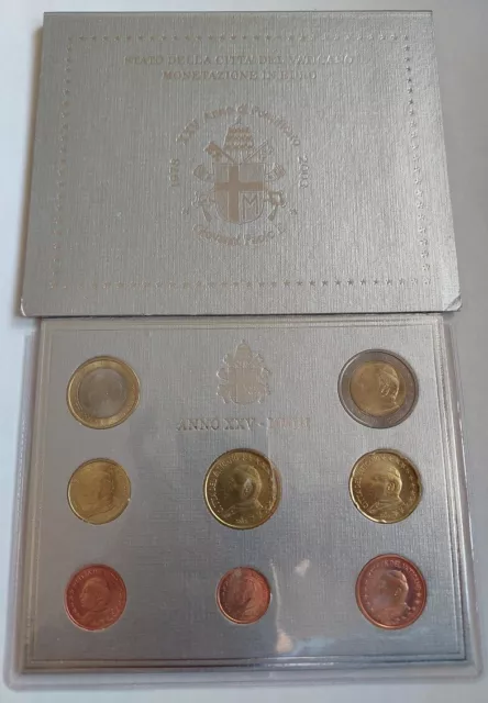 KMS Set monete euro vaticano 2003, Papa Giovanni Paolo II.