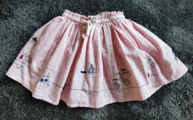 NEXT bellissima gonna da pattinatore rosa vela per bambina taglia 4-5 anni in perfette condizioni