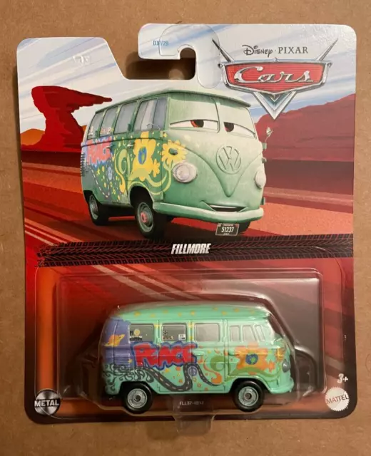 DISNEY PIXAR CARS Fillmore VW Bus 2024 Diecast NEW Clear Red Card Buy 2