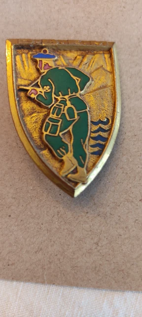 Insigne Original Fusiliers Marins 1955 – CPA 3e Cie Protection AFN Algérie