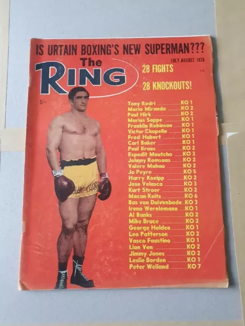 Vintage Boxing The Ring Magazine 1970 July-August (TRM.B8)