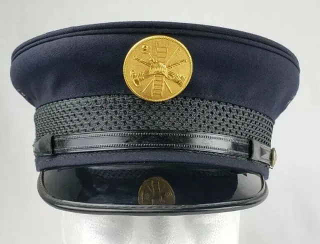 Vintage Headmaster Firefighters Fireman Dress Uniform Cap Fire Department Hat