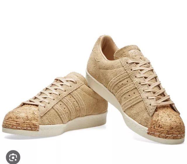 Adidas Superstar anni 80 scarpe da ginnastica in pelle di sughero BY2962 UK 3,5